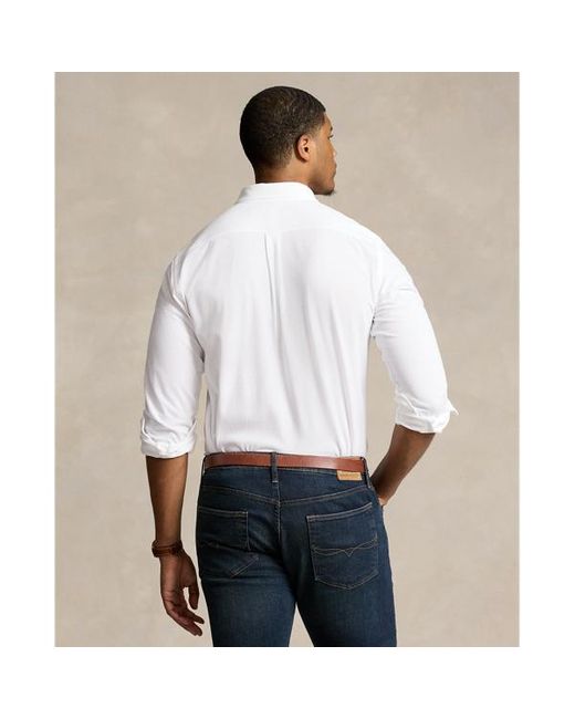 Ralph Lauren White Big & Tall - Knit Oxford Shirt for men
