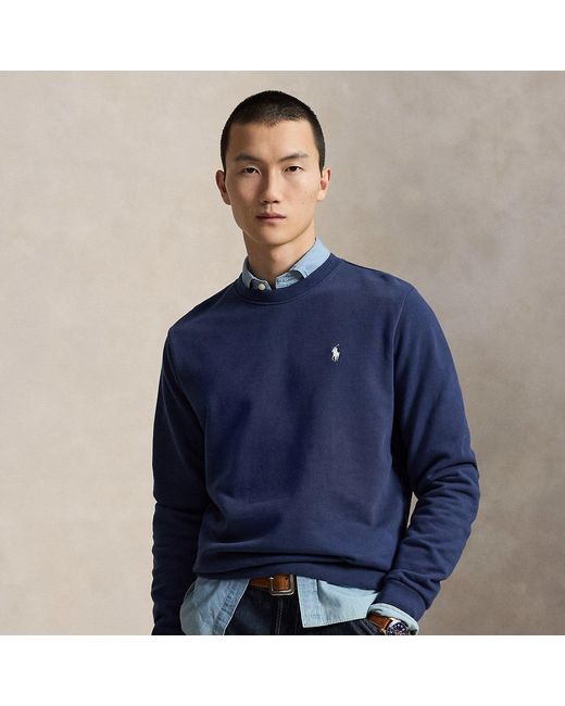 Polo Ralph Lauren Blue Loopback Fleece Sweatshirt for men