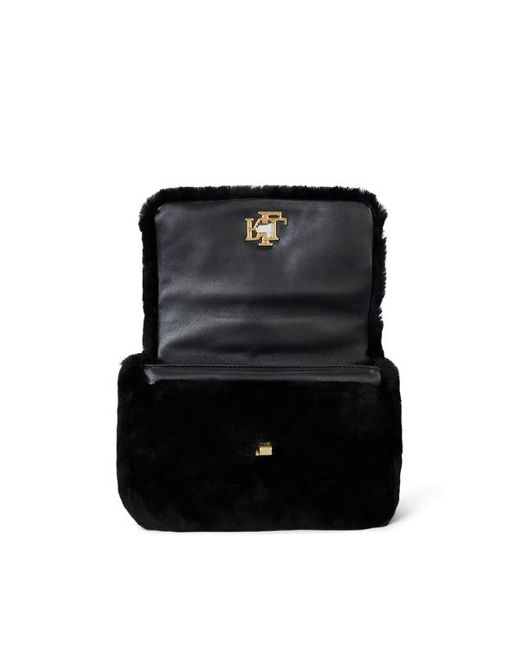 Borsa Sophee media in shearling di Ralph Lauren in Black