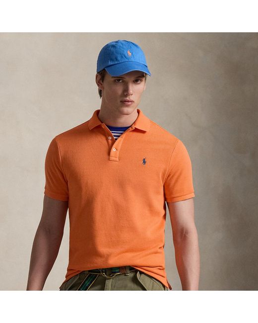 Polo Ralph Lauren Orange French Terry Polo Shirt for men