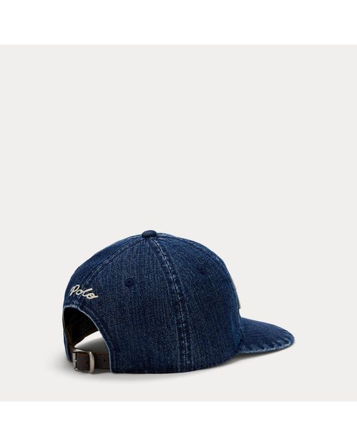 Polo Ralph Lauren Blue The Ralph Lauren Logo Denim Ball Cap for men