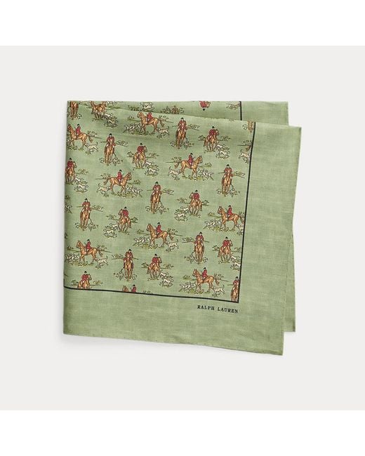 Polo Ralph Lauren Wollen Bandana Met Paardensportprint in het Green voor heren