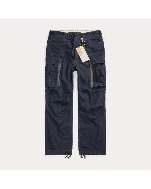 RRL Blue Ranger Poplin Cargo Trouser for men