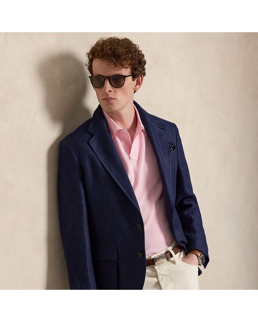 Polo Ralph Lauren Pink Slim Fit Mesh Polo Shirt for men