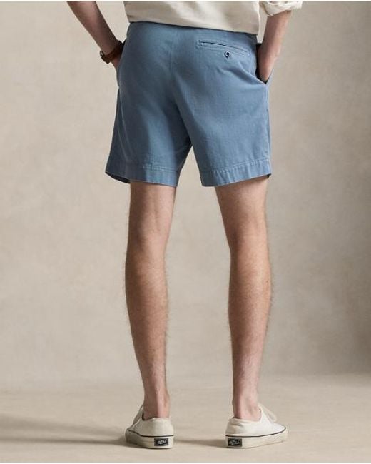 Polo Ralph Lauren Blue 18 Cm Relaxed Fit Twill Officer's Short for men