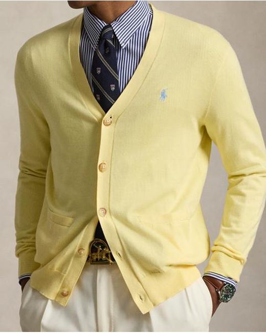 Polo Ralph Lauren Multicolor Cotton V-Neck Cardigan for men