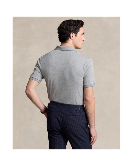 Polo in cotone Custom Slim-Fit di Polo Ralph Lauren in Gray da Uomo