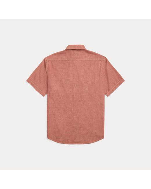 RRL Pink Selvedge-Detailed Chambray Workshirt for men