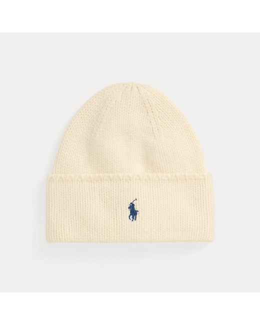 Polo Ralph Lauren Natural Knit Wool Beanie