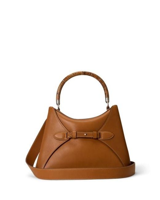 Ralph Lauren Brown The Ralph Calfskin Top Handle