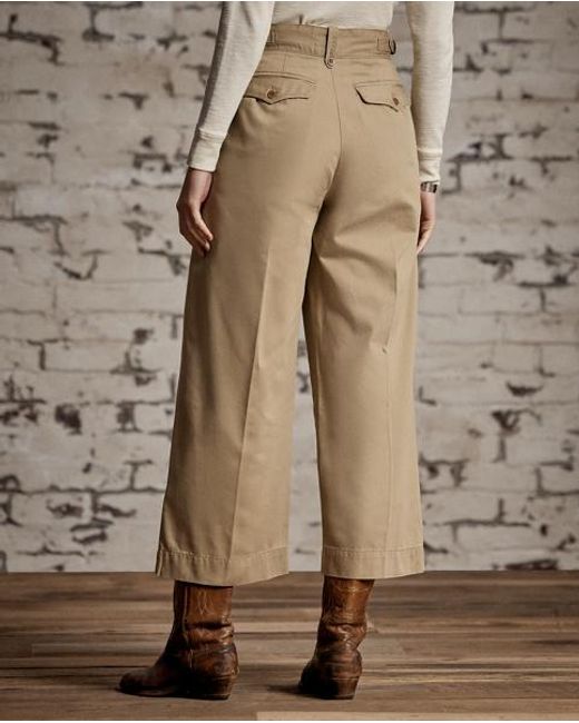 RRL Natural Baumwollhose Mit Weitem Bein