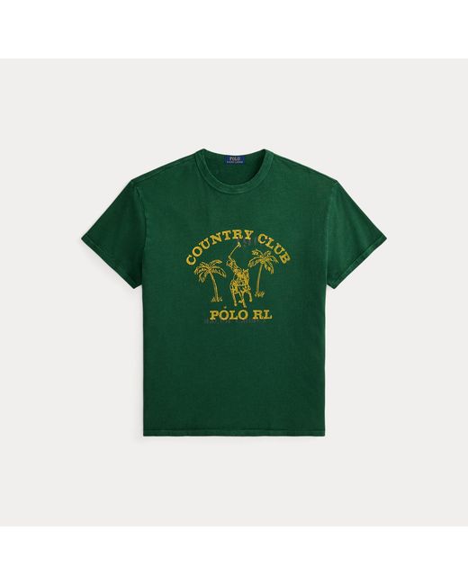 Polo Ralph Lauren Green Classic Fit Jersey Graphic T-Shirt for men