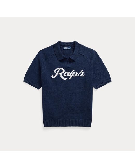 Polo Ralph Lauren Blue The Ralph Lauren Logo Short-Sleeve Jumper for men