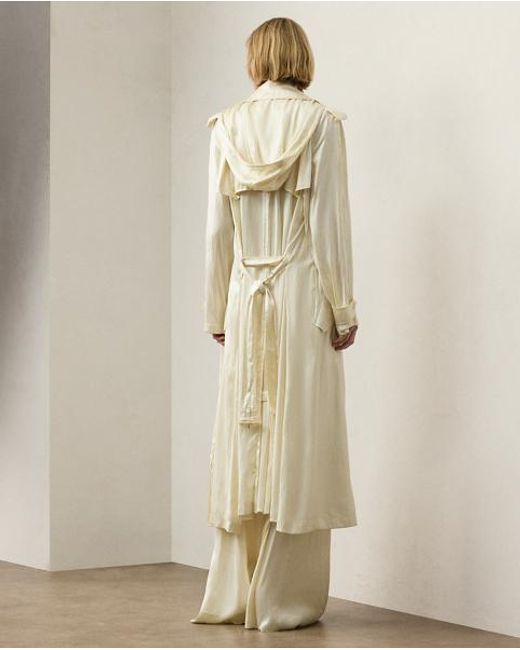 Ralph Lauren Natural Trenchcoat Twyla Aus Charmeuse
