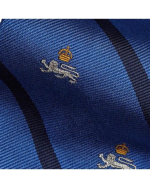 Corbata Club de seda repp con rayas Polo Ralph Lauren de hombre de color Blue
