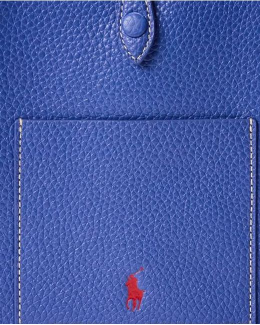 Polo Ralph Lauren Blue Polo Play Leather Pocket Crossbody