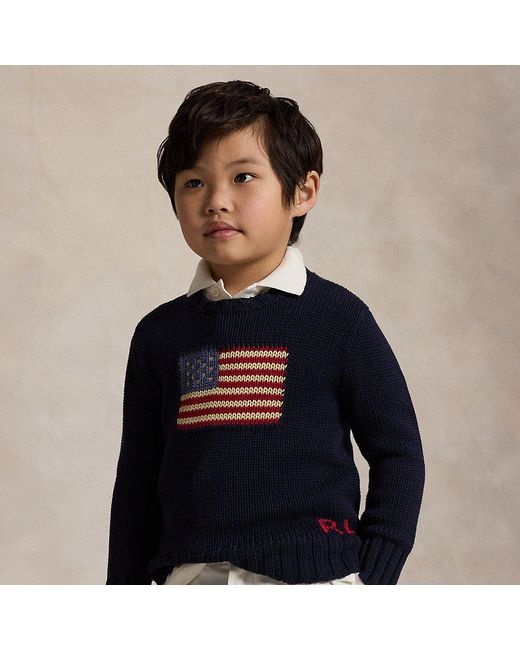Polo Ralph Lauren Ralph Lauren Boy's The Iconic Flag Sweater in Blue ...