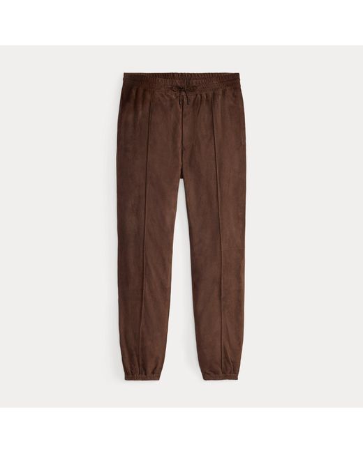Ralph Lauren Black Ralph Lauren Suede Jogger Pant for men