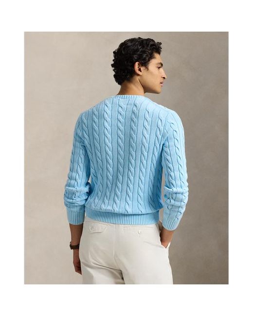 Maglia in cotone a tintura minerale di Polo Ralph Lauren in Blue da Uomo