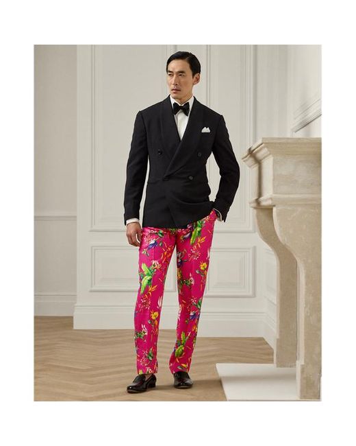 Ralph Lauren Purple Label Hand-tailored Botanical Linen Trouser for men