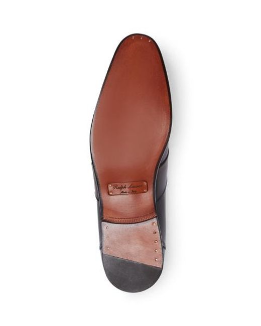 Ralph Lauren Black Meegan Calfskin Penny Loafer for men