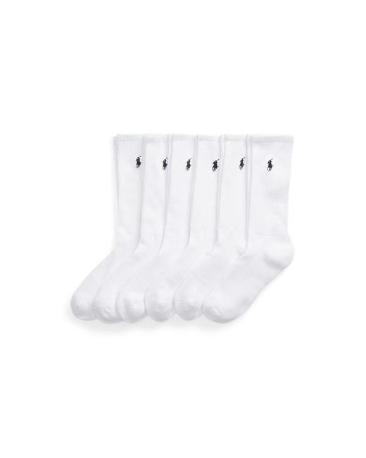 Polo Ralph Lauren White Cotton-blend Crew Sock 6-pack for men