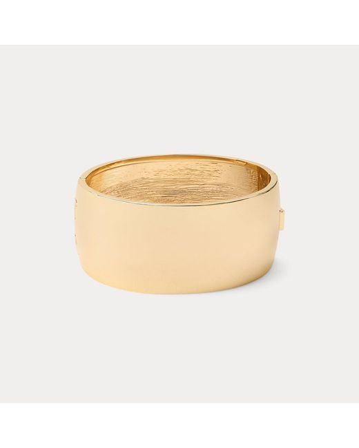 Ralph Lauren Natural Plated Wide Hinge Bangle