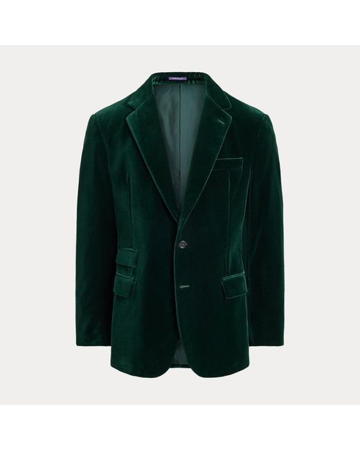 Ralph Lauren Green Kent Hand-Tailored Velvet Jacket for men