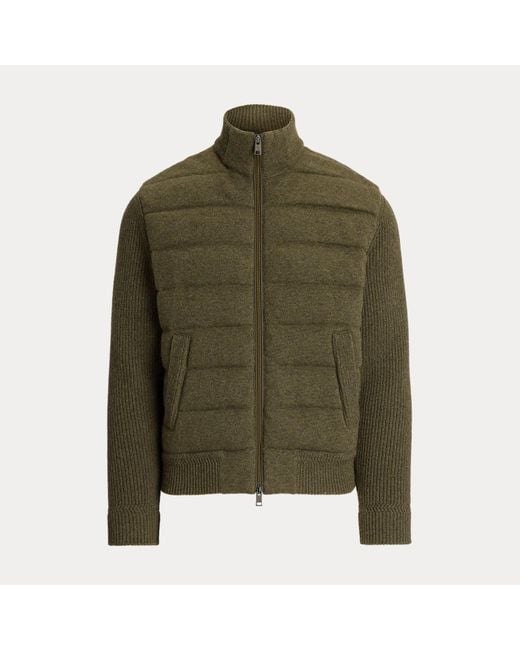 Maglia in misto cashmere e piumino di Ralph Lauren in Green da Uomo