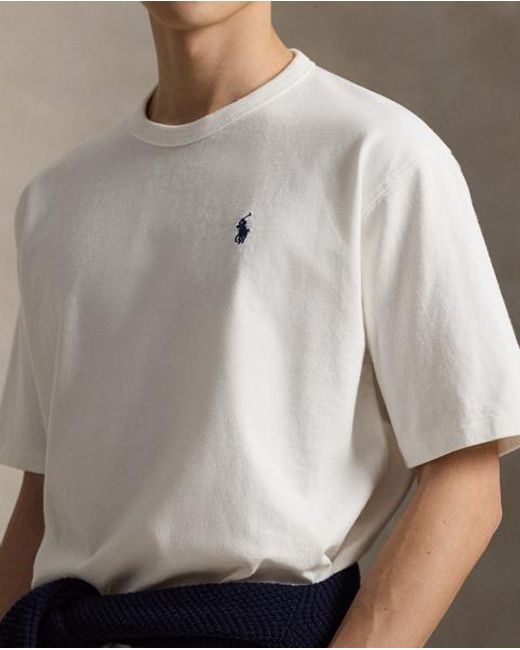 Polo Ralph Lauren Gray Relaxed Fit Jersey Crewneck T-Shirt for men