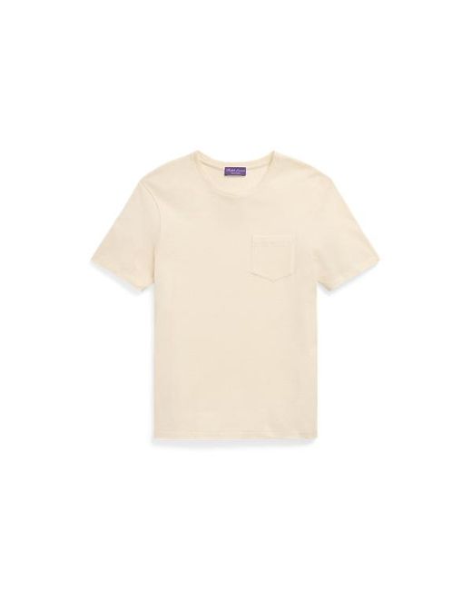 Ralph Lauren Purple Label Piqué-T-Shirt mit Tasche in Blue für Herren