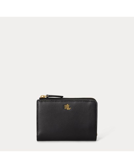 Ralph Lauren Black Small Leather Bi-Fold Wallet