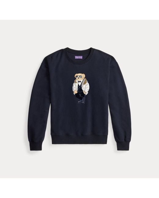 Ralph Lauren Blue Relaxed Fit Polo Bear Sweatshirt for men
