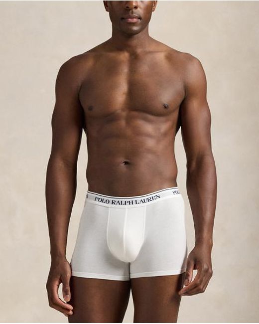 Polo Ralph Lauren Blue Stretch Cotton Boxer Shorts 3-Pack for men