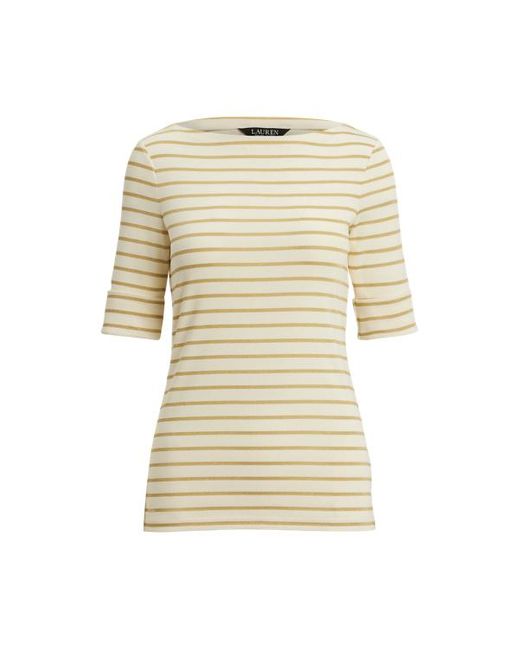 Petite - Maglietta a righe metallizzate di Ralph Lauren in Black