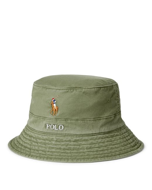 Polo Ralph Lauren Green Stretch-cotton Bucket Hat for men