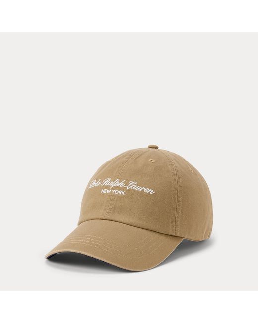 Polo Ralph Lauren Natural Embroidered-Logo Twill Ball Cap for men