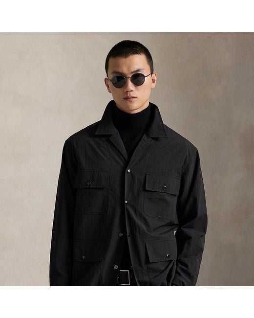 Ralph Lauren Black Lightweight Utility Overshirt for men