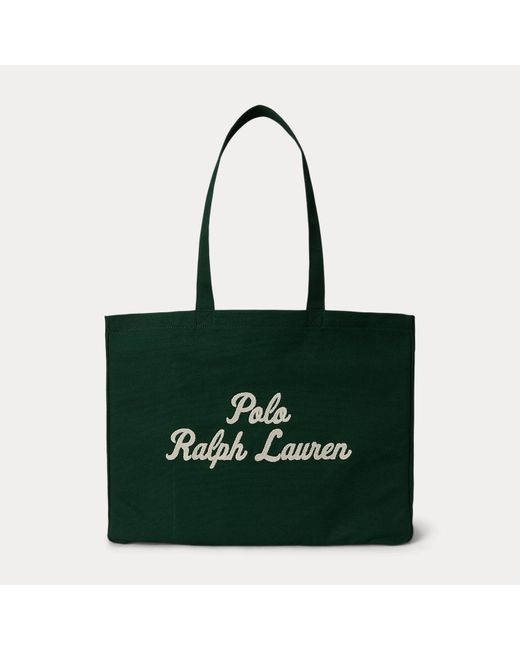 Polo Ralph Lauren Blue Embroidered Canvas Tote for men