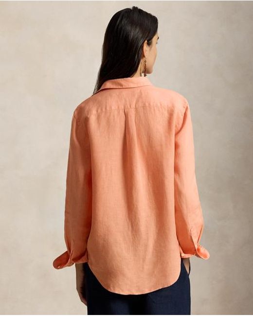 Polo Ralph Lauren Red Classic Fit Linen Shirt