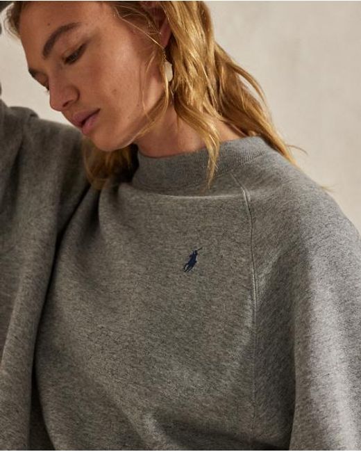 Sudadera De Felpa Con Cuello Redondo Polo Ralph Lauren de color Gray