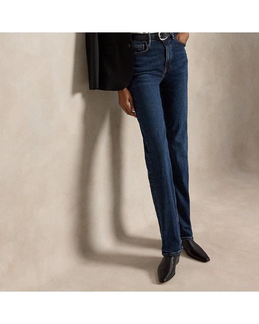 Polo Ralph Lauren Blue High-Rise Straight Jean
