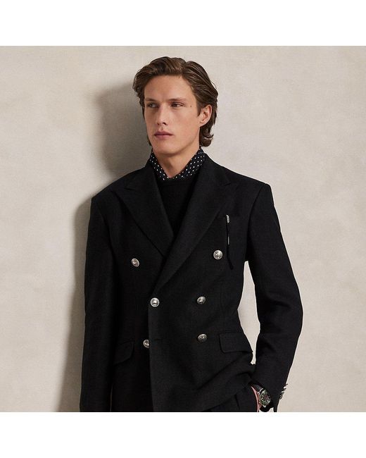 Ralph Lauren LAUREN Cotton Tailored Jacket, Women's Size XL (approx.) cotton black type Vintage Second Hand