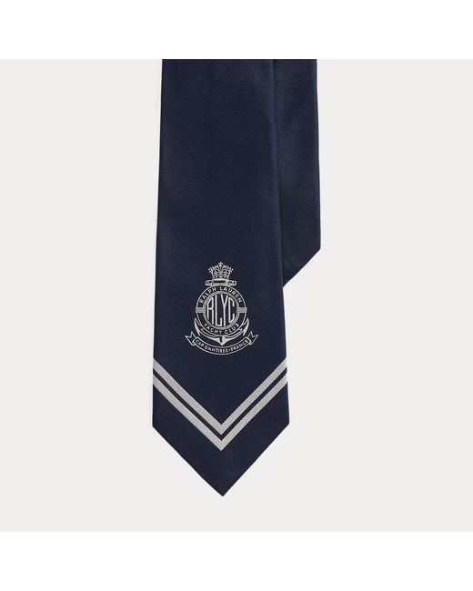 Ralph Lauren Blue Crest Silk Tie for men