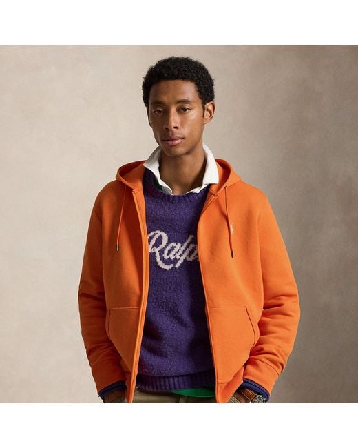Polo Ralph Lauren Orange Double-Knit Full-Zip Hoodie for men