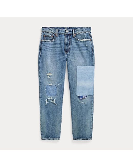 Polo Ralph Lauren Ruimvallende Taps Toelopende Jeans in het Blue