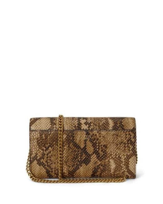 Ralph Lauren Metallic Embossed Medium Adair Ii Crossbody