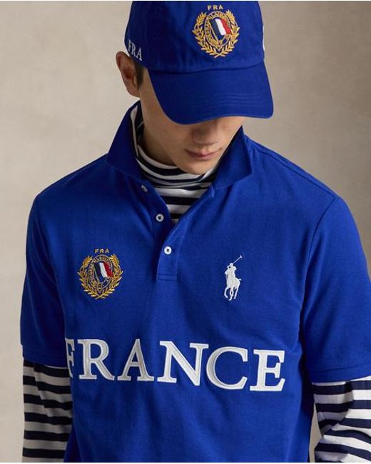 Polo Ralph Lauren Blue Classic Fit France Polo Shirt for men