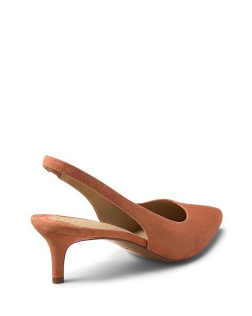 Ralph Lauren Red Ralph Lauren Lolah Ii Suede Slingback Pump