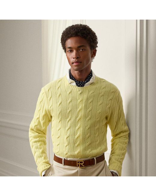 Ralph Lauren Kaschmirpullover Mit Zopfmuster in Green für Herren